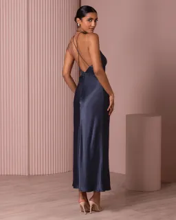 Azzurielle Milena Dress Navy Blue Size 12 for rent on The Volte - image 4