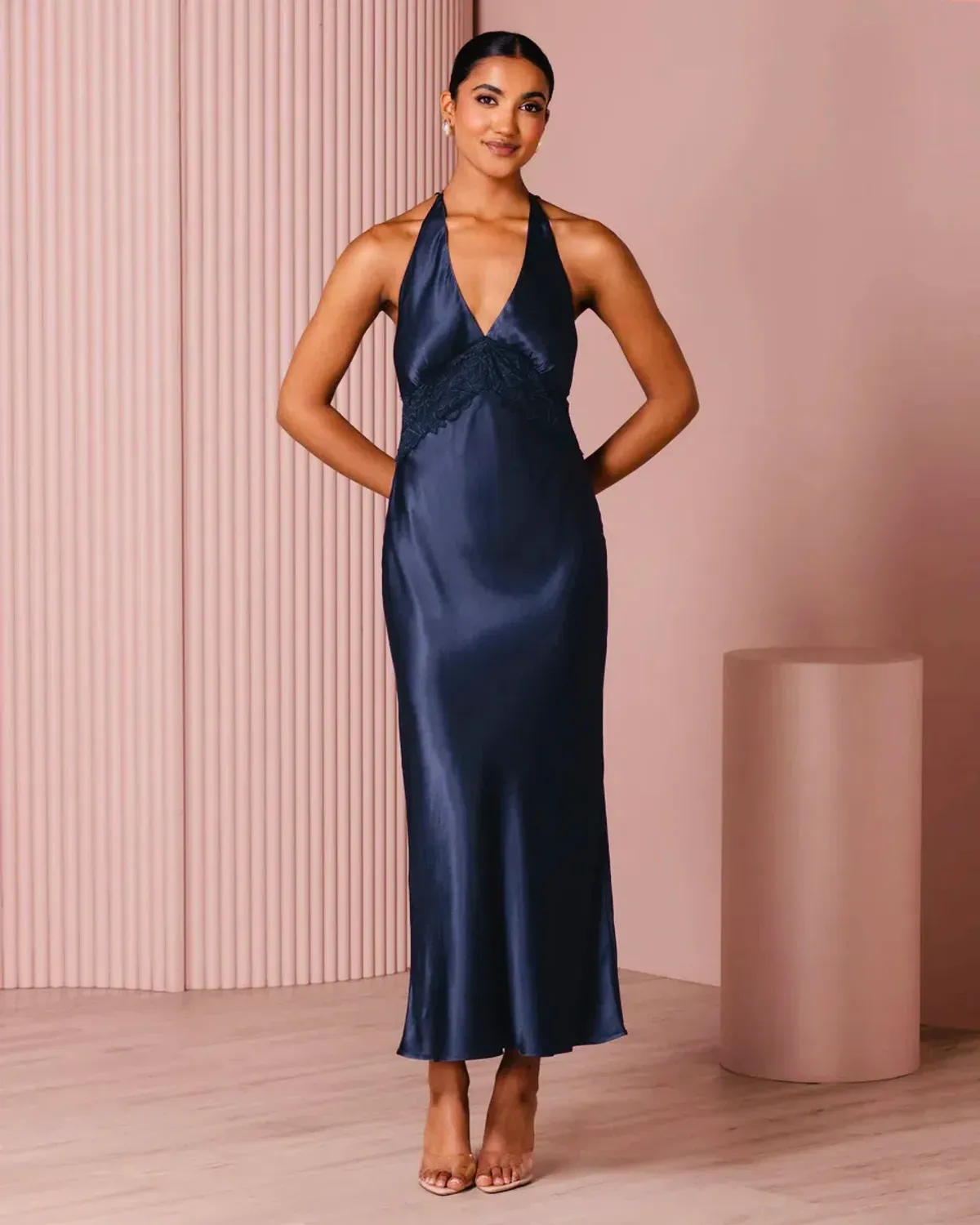 Azzurielle Milena Dress Navy Blue Size 12 - Image 1