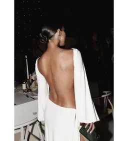 Effie Kats Gisele Gown Maxi Dress In Ivory Size 6 for rent on The Volte - image 2