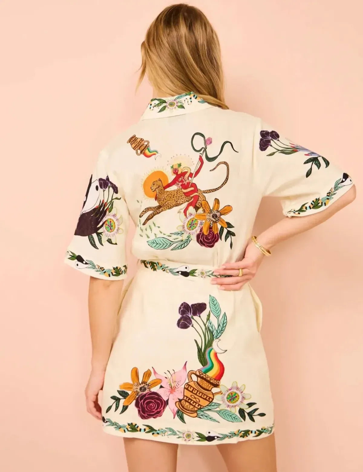 Alemais Meagan Mini Dress in Multi Print Size 10 - Image 3