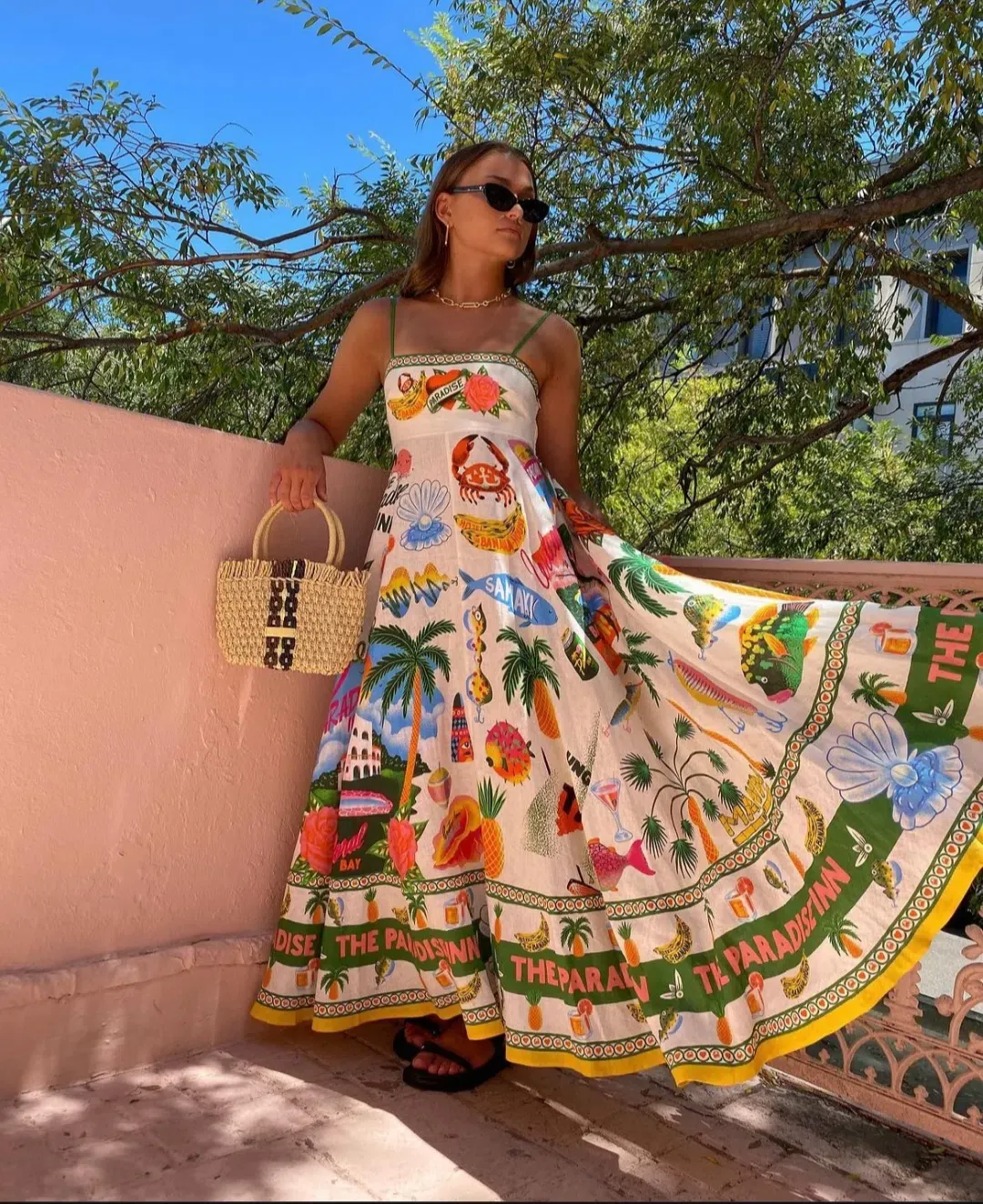 Alemais Paradiso Sundress Print Size 8 for rent on The Volte - main image