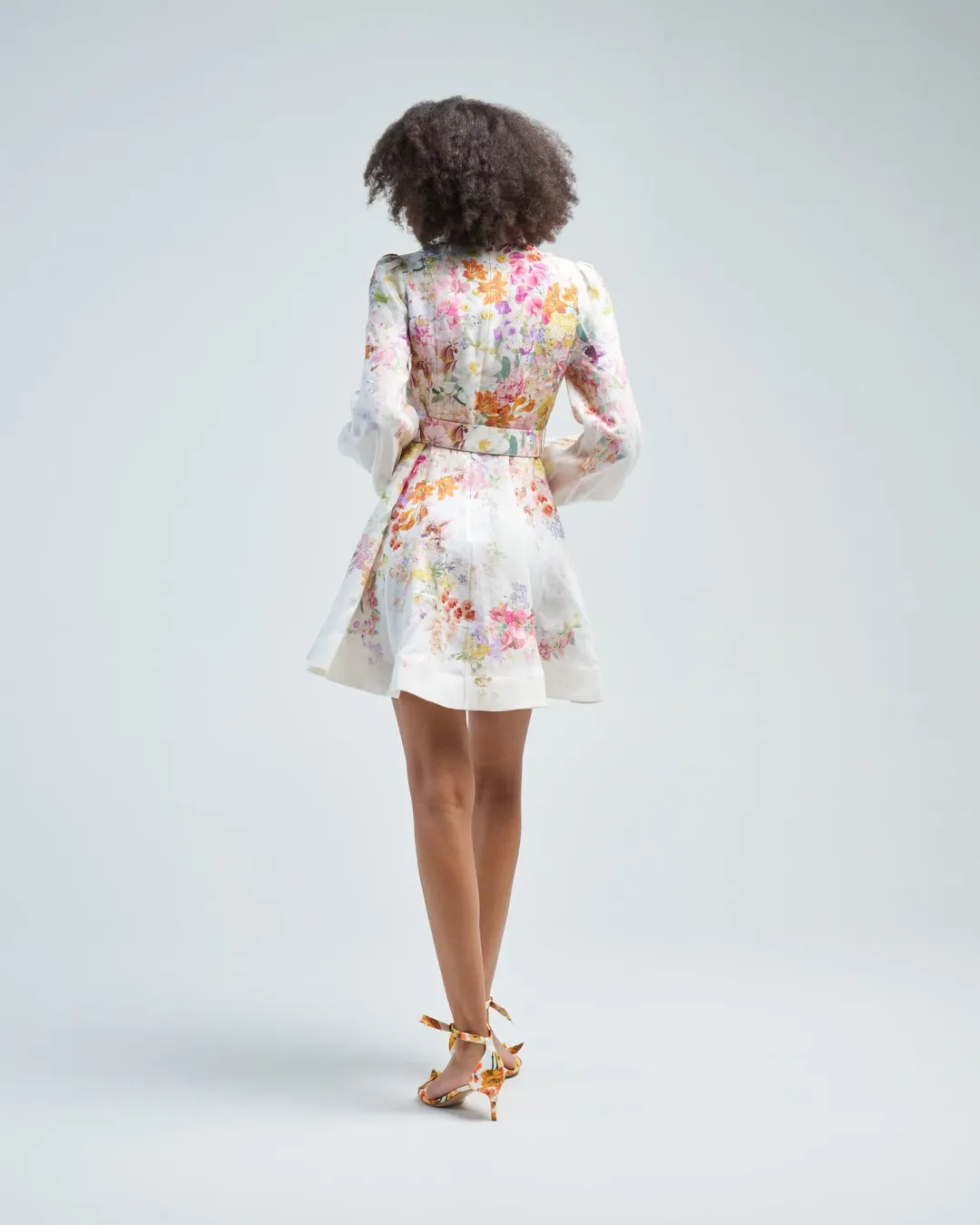 Zimmermann Natura Buttoned Mini Dress Kaleidoscope Garden Size 1 / AU 10 for rent on The Volte - main image