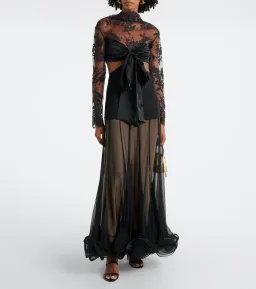 Zimmermann Illustration Flounce Gown Black Size 0 / AU 8 for rent on The Volte - image 2