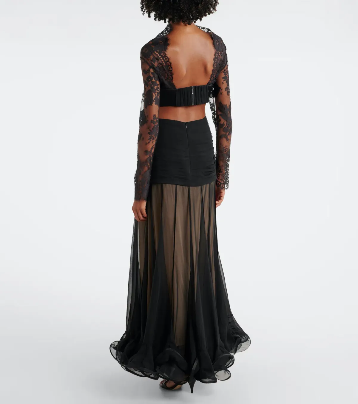 Zimmermann Illustration Flounce Gown Black Size 0 / AU 8 - Image 4
