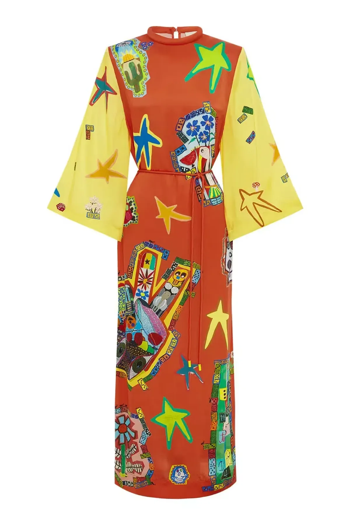 Alemais Players Midi Dress Multi Size 10 - Image 4