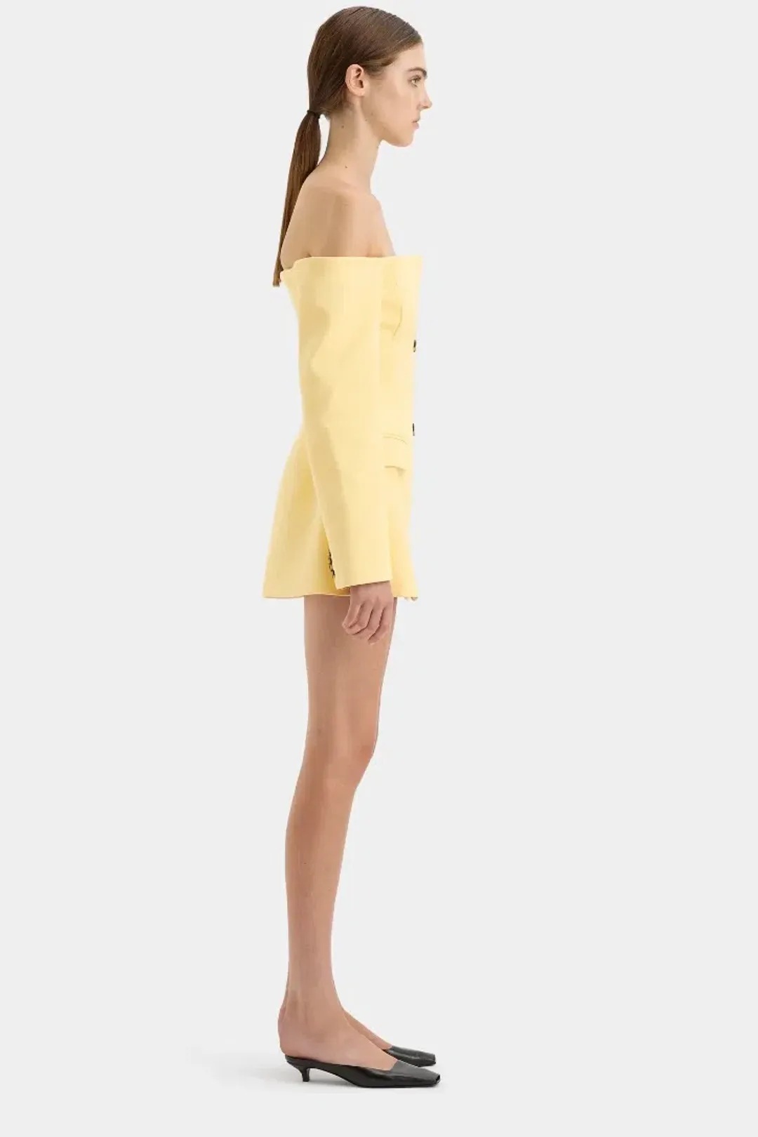 Sir the Label Sandrine Tailored Mini in Limone Size 8 for rent on The Volte - main image