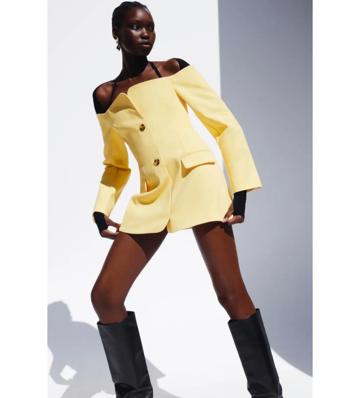 Sir the Label Sandrine Tailored Mini in Limone Size 8 - Image 1