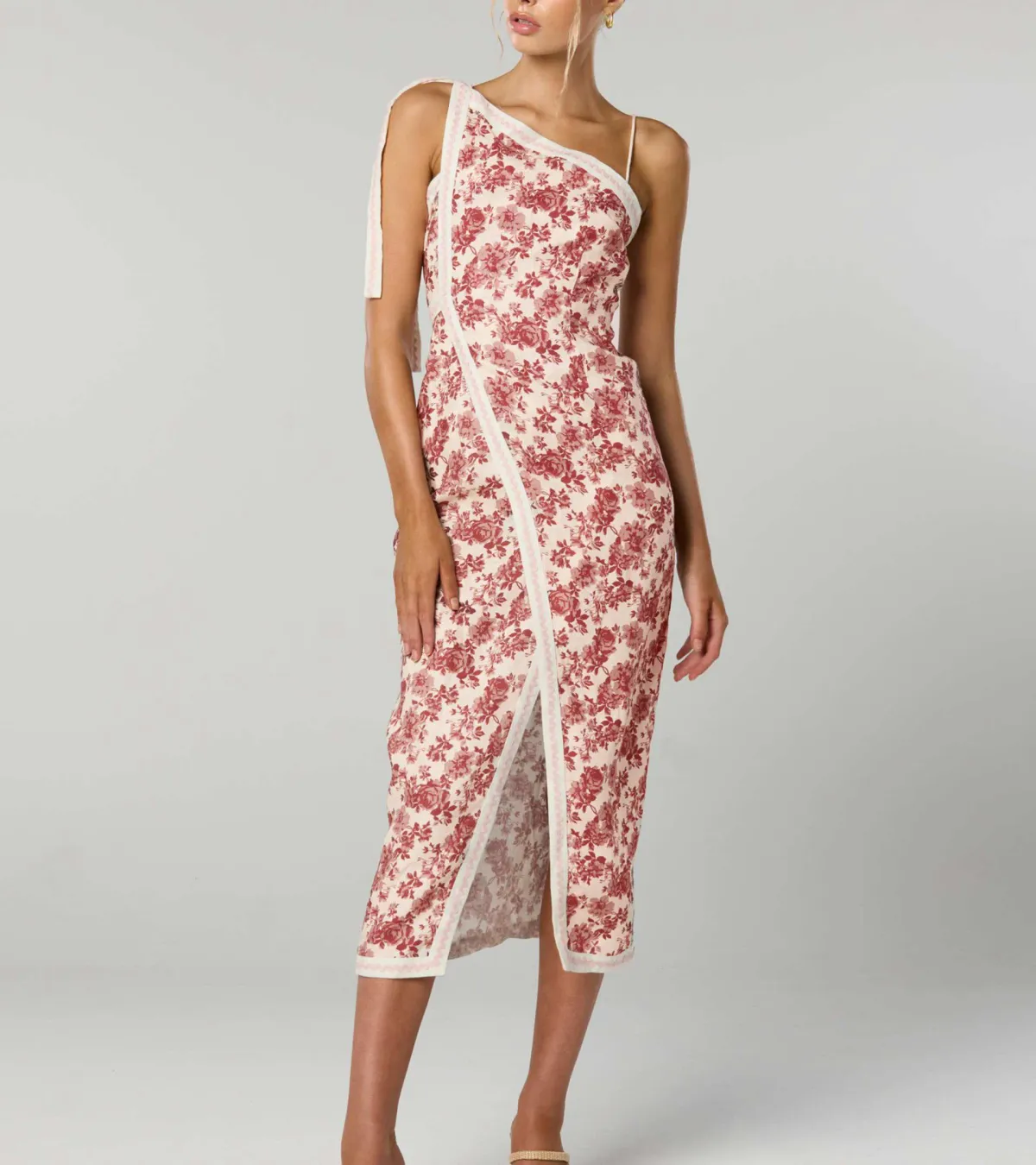 Winona Cherri Asymmetrical Dress Floral Size 12 - Image 1