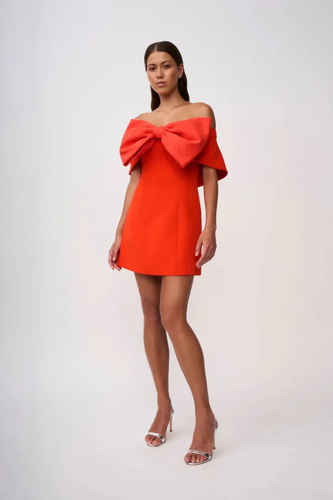 By Johnny Molly Bow Dress Red Size 8 for rent on The Volte - main image