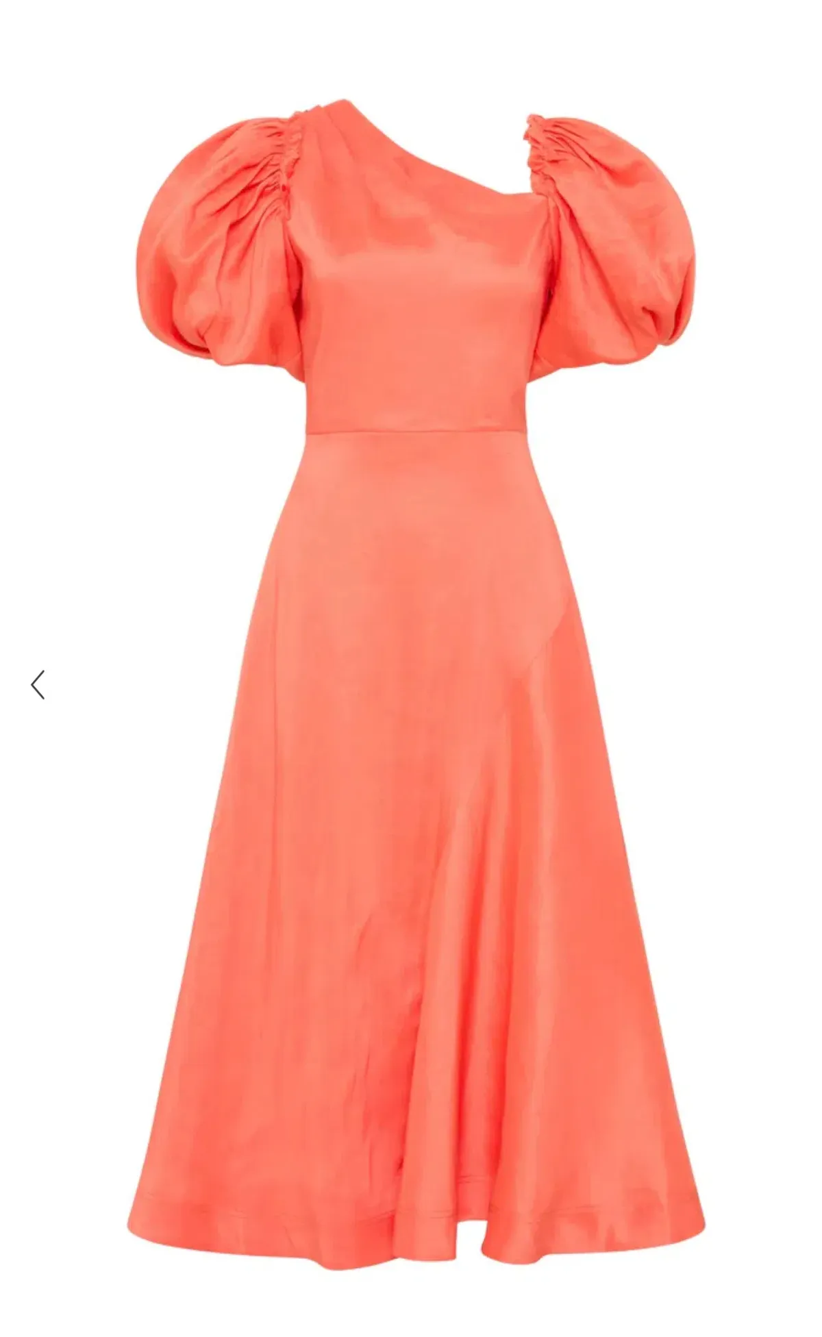 AJE Maia Off Shoulder Midi Dress Coral Orange Size 16 - Image 5