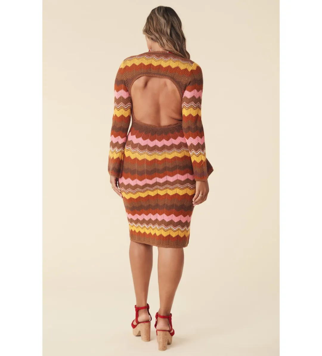 Spell Ziggy Crochet Midi Dress Multi Size XS/Au 8 for rent on The Volte - main image