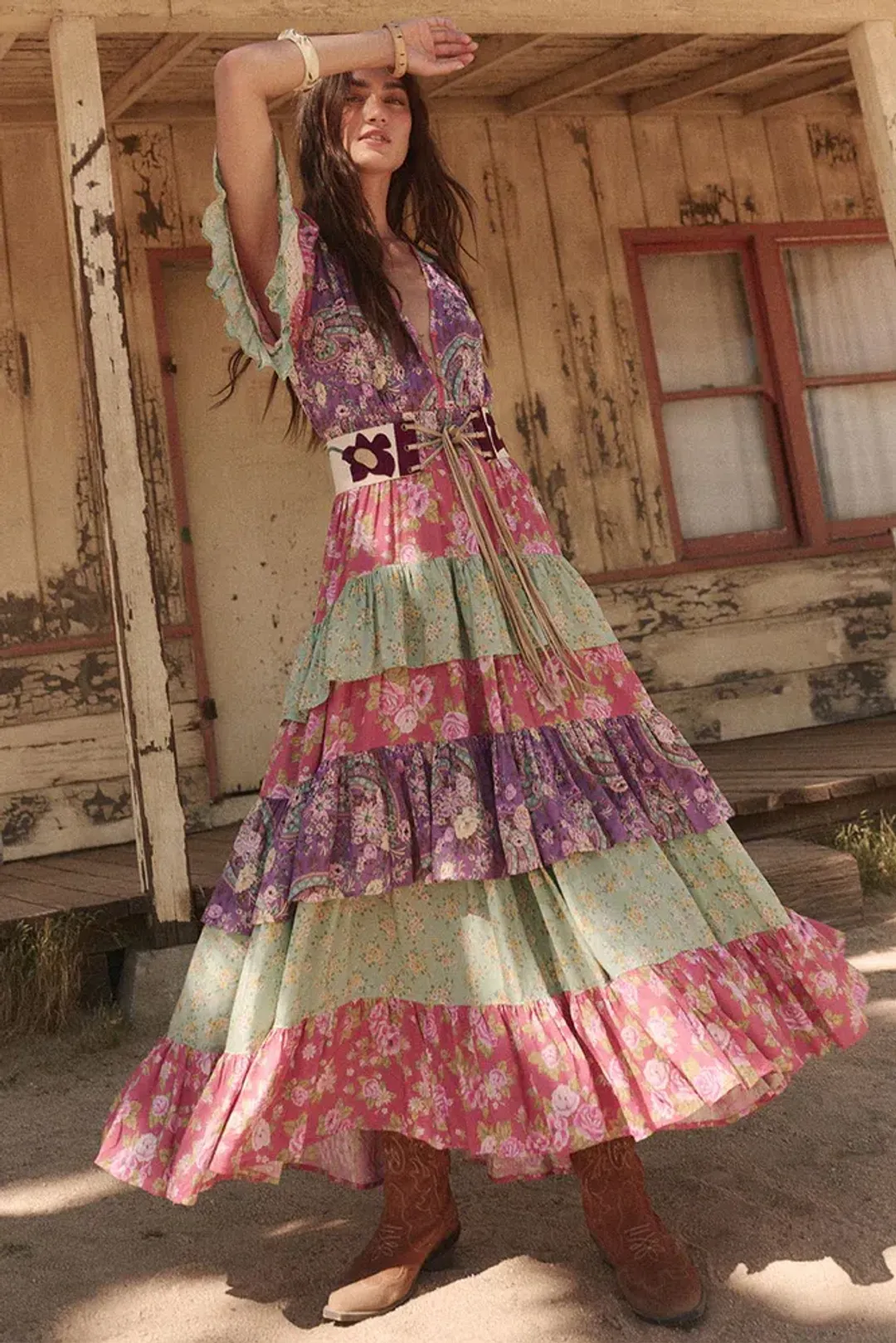 Spell Melody Ra-Ra Gown Multi Size S/Au 8 for rent on The Volte - main image