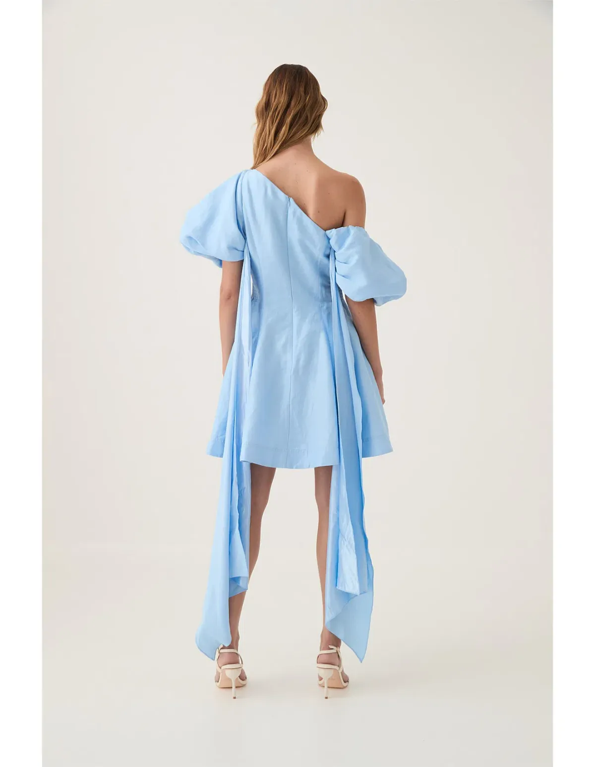 Aje Arista Tulip Sleeve Mini Dress Powder Blue Size 14 - Image 2