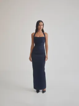 Sheike Carrie Gown Strapless Dress Navy Blue Size AU 8 for rent on The Volte - image 1