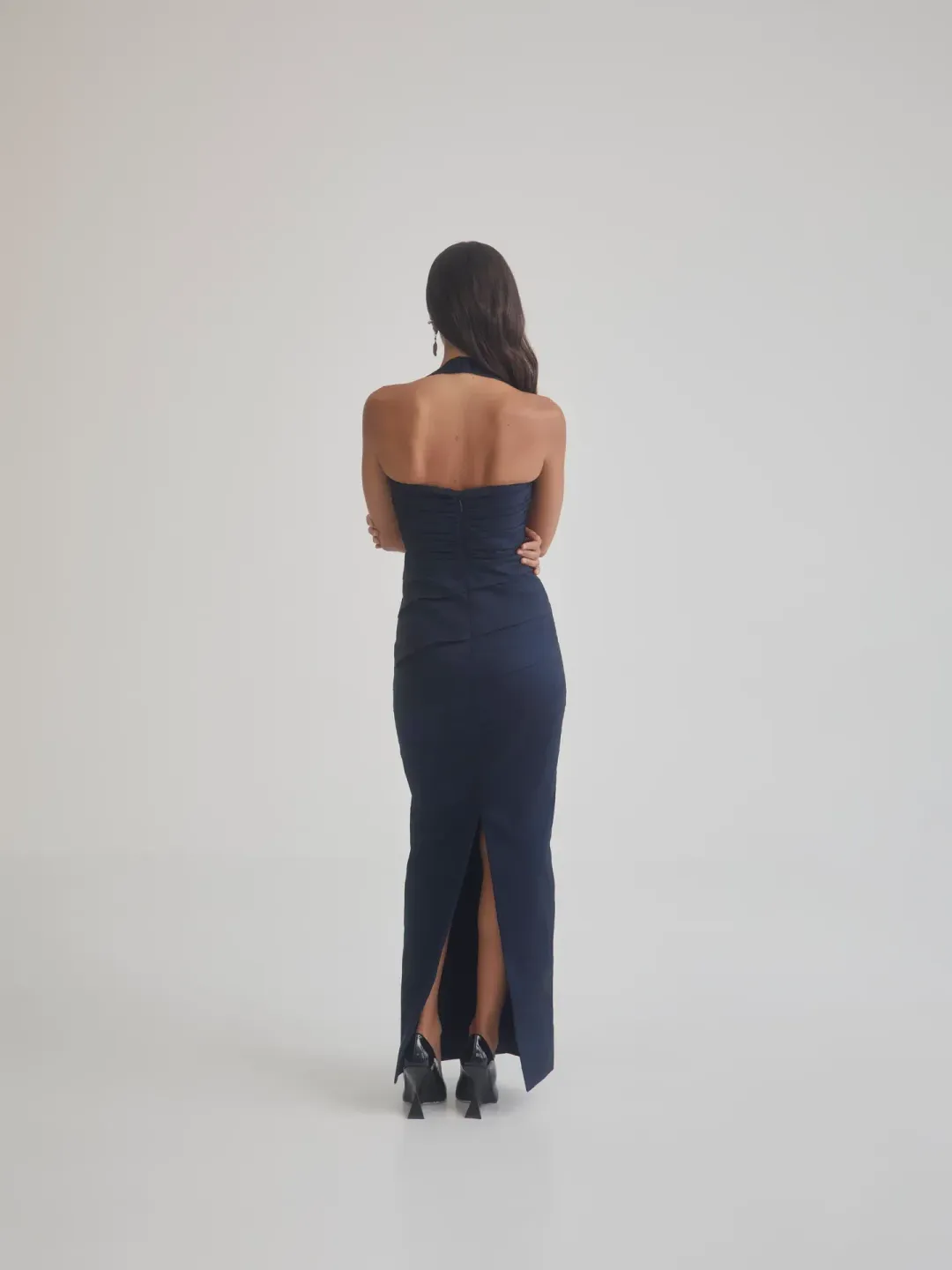 Sheike Carrie Gown Strapless Dress Navy Blue Size AU 8 for rent on The Volte - main image