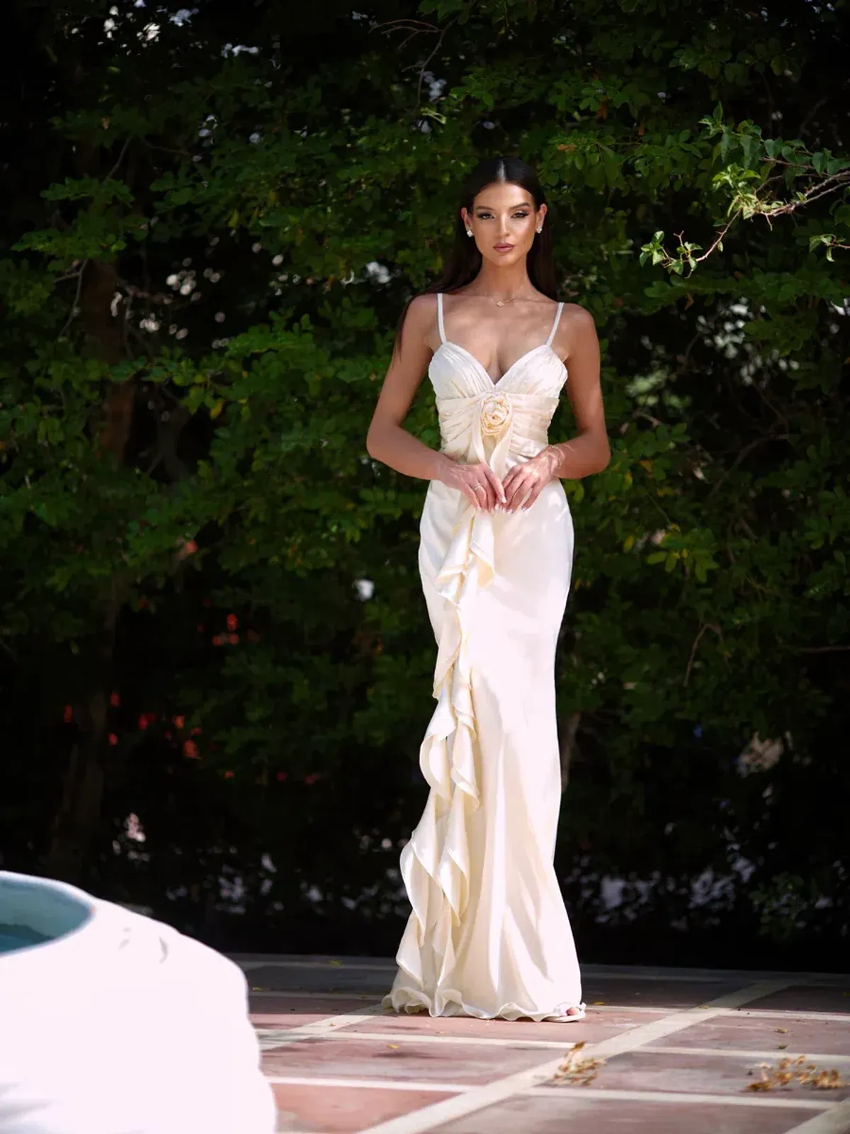 Love by Aisha Lilibeth Dress In Cream Size S / AU 8 for rent on The Volte - main image
