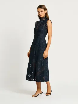 Moss and Spy Graceful Kristen Midi Dress Midnight Size AU 12 for rent on The Volte - image 5