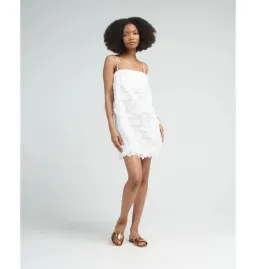 Zimmermann Raie Lace Flower Mini Dress Ivory Size 1 / AU 10 for rent on The Volte - image 2
