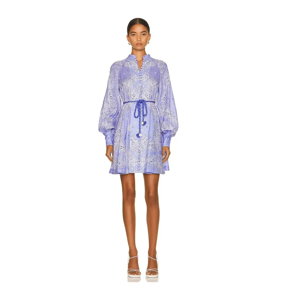 Zimmermann Violet Button Up Mini Dress Purple Size 1 / Au 10 - Image 1