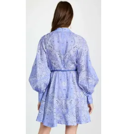Zimmermann Violet Button Up Mini Dress Purple Size 1 / Au 10 for rent on The Volte - image 3