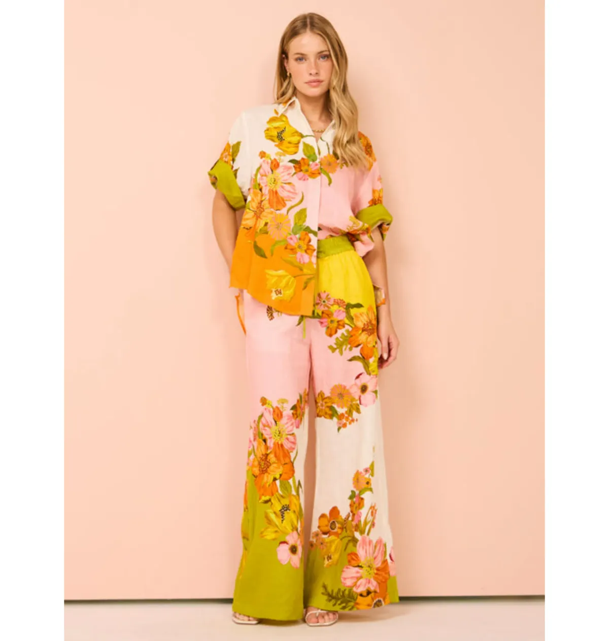 Alemais Silas Shirt Size AU 10 and Pant Size AU 12 Set Multi/Floral for rent on The Volte - main image