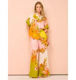 Alemais Silas Shirt Size AU 10 and Pant Size AU 12 Set Multi/Floral for rent on The Volte - image 1