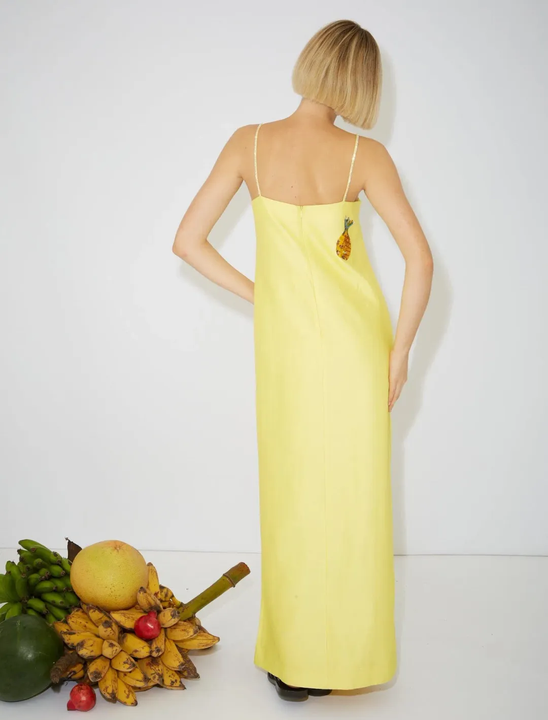 Alemais Diamond Dancer Midi Dress Yellow Size 6 for rent on The Volte - main image