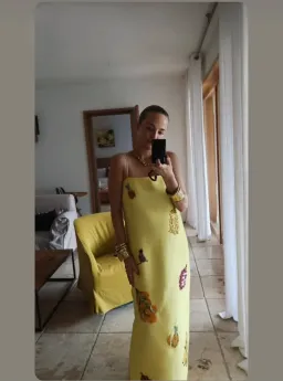 Alemais Diamond Dancer Midi Dress Yellow Size 6 for rent on The Volte - image 4