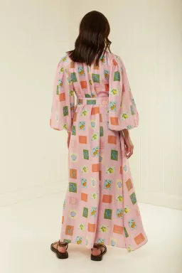 Palm Noosa Noddy Dress Pink Emblem Print Size 8 for rent on The Volte - image 2