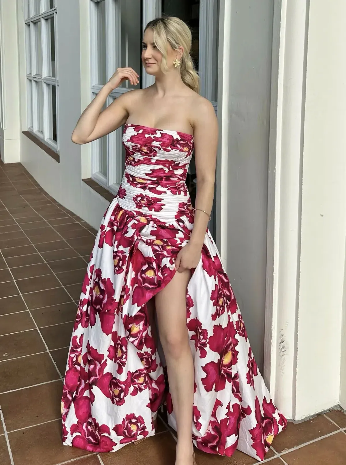 Aje Behold Maxi Dress Blooming Blooms Size 10 - Image 4
