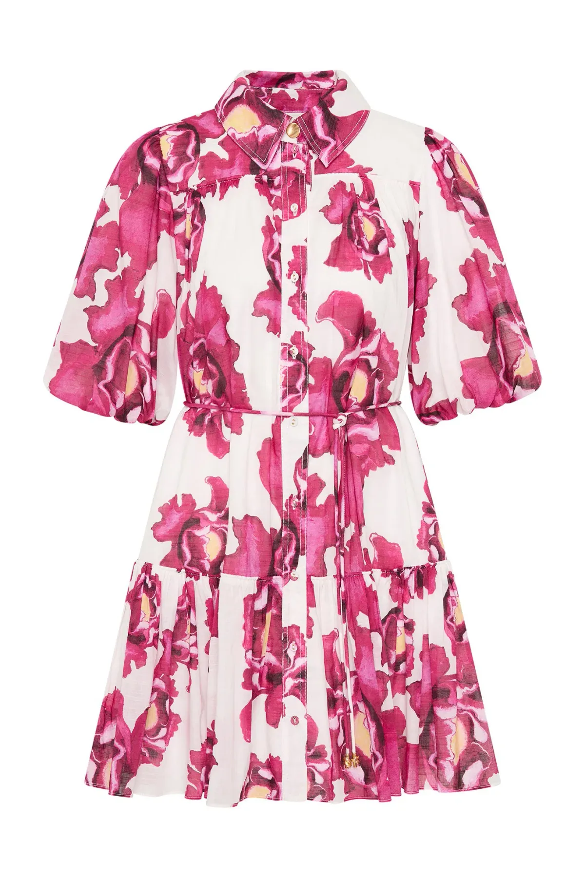 Aje Eliza Smock Mini Dress Boldly Blooming Size 8 - Image 4