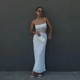 BENNI Gabriel Maxi Dress White Size S / AU 8 for rent on The Volte - image 3