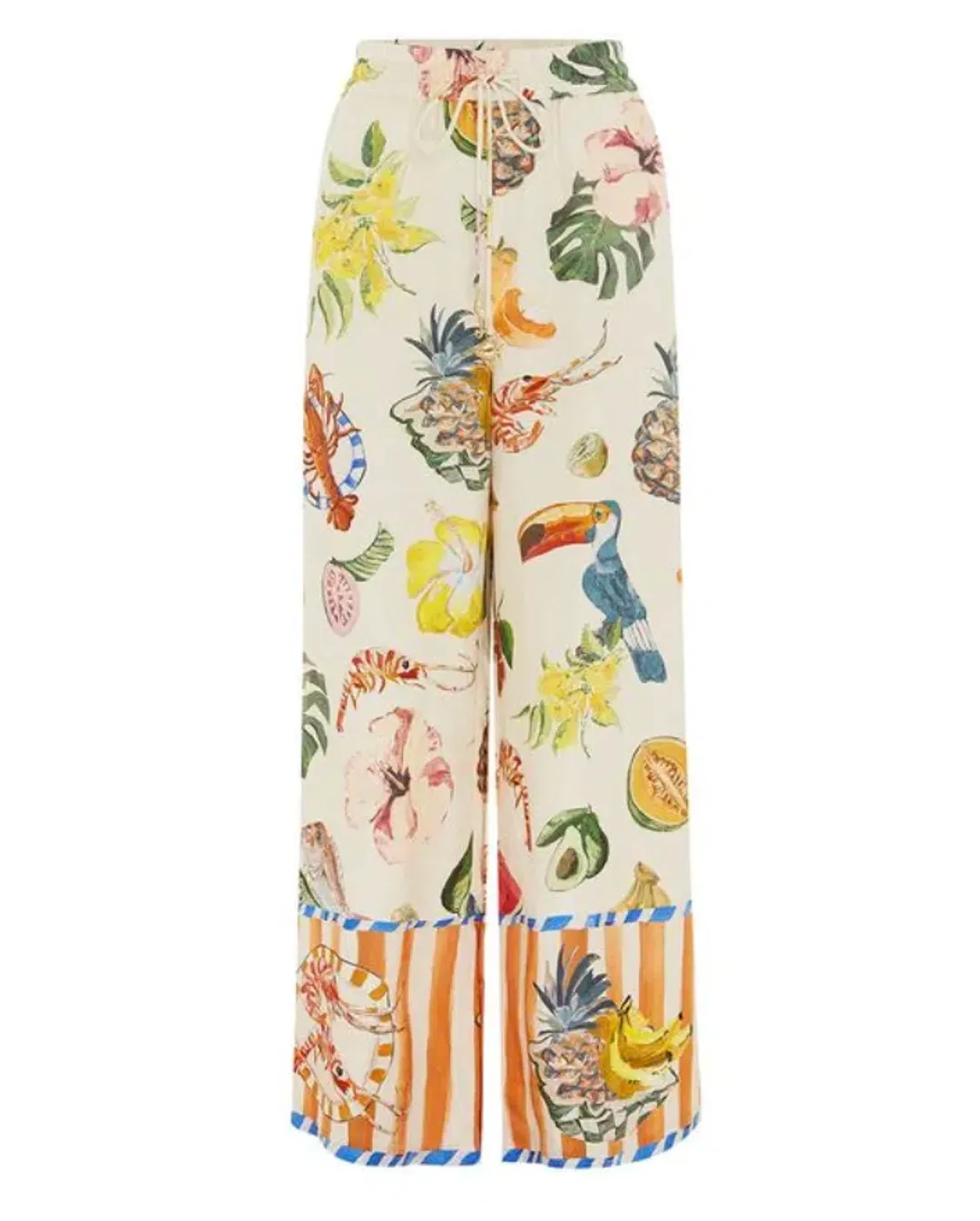 Alemais Theo Shirt and Pant Set Ivory Print Size AU 16 for rent on The Volte - main image