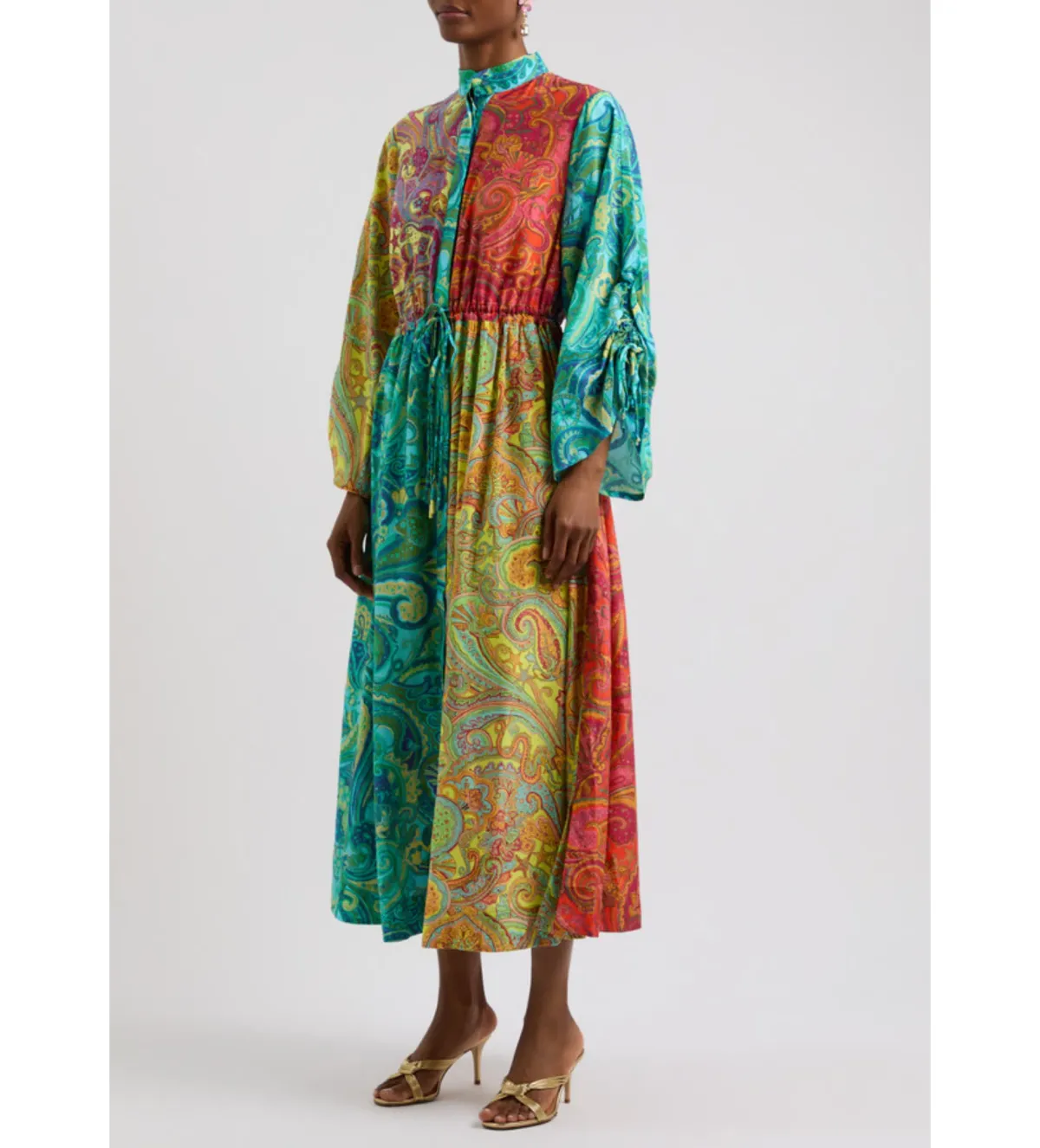 Alemais Ceto Spliced Shirtdress Multi Size 10 for rent on The Volte - main image