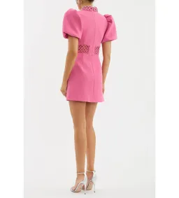 Rebecca Vallance Aubree Collar Mini Dress Pink Size 10 for rent on The Volte - image 3