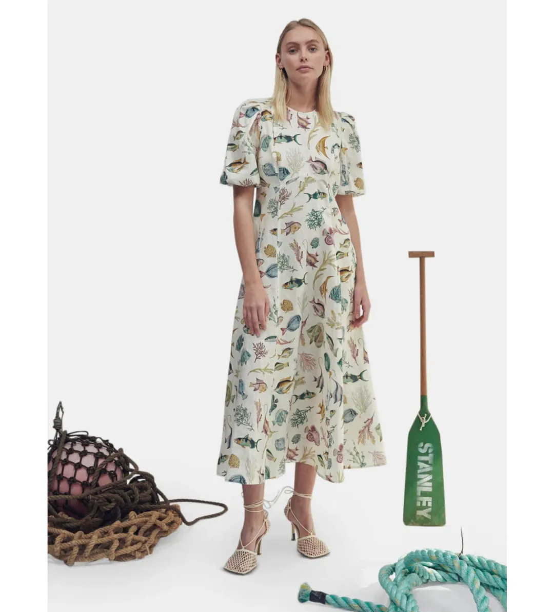 Alemais Wanda Midi Dress in Print Size 8 for rent on The Volte - main image