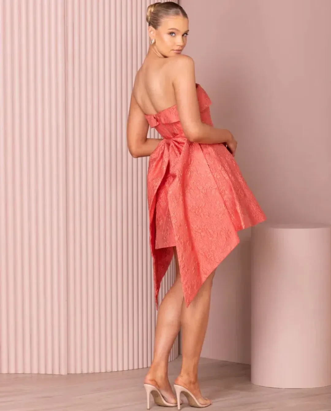 Azzurielle Nahla Mini Dress Blush Size 8 for rent on The Volte - main image