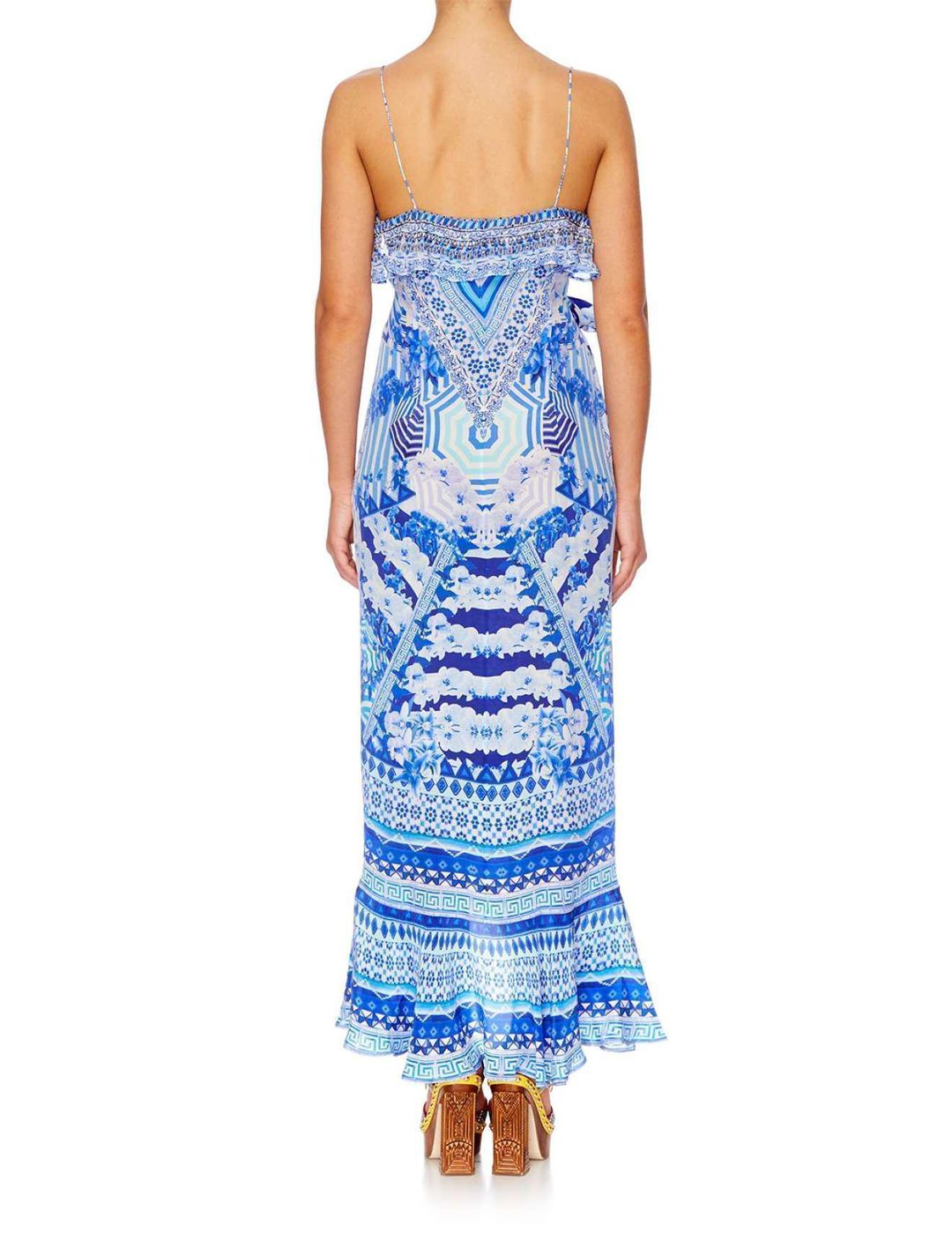 Camilla Throwing Shade Long Wrap Dress Size 8 for rent on The Volte - main image
