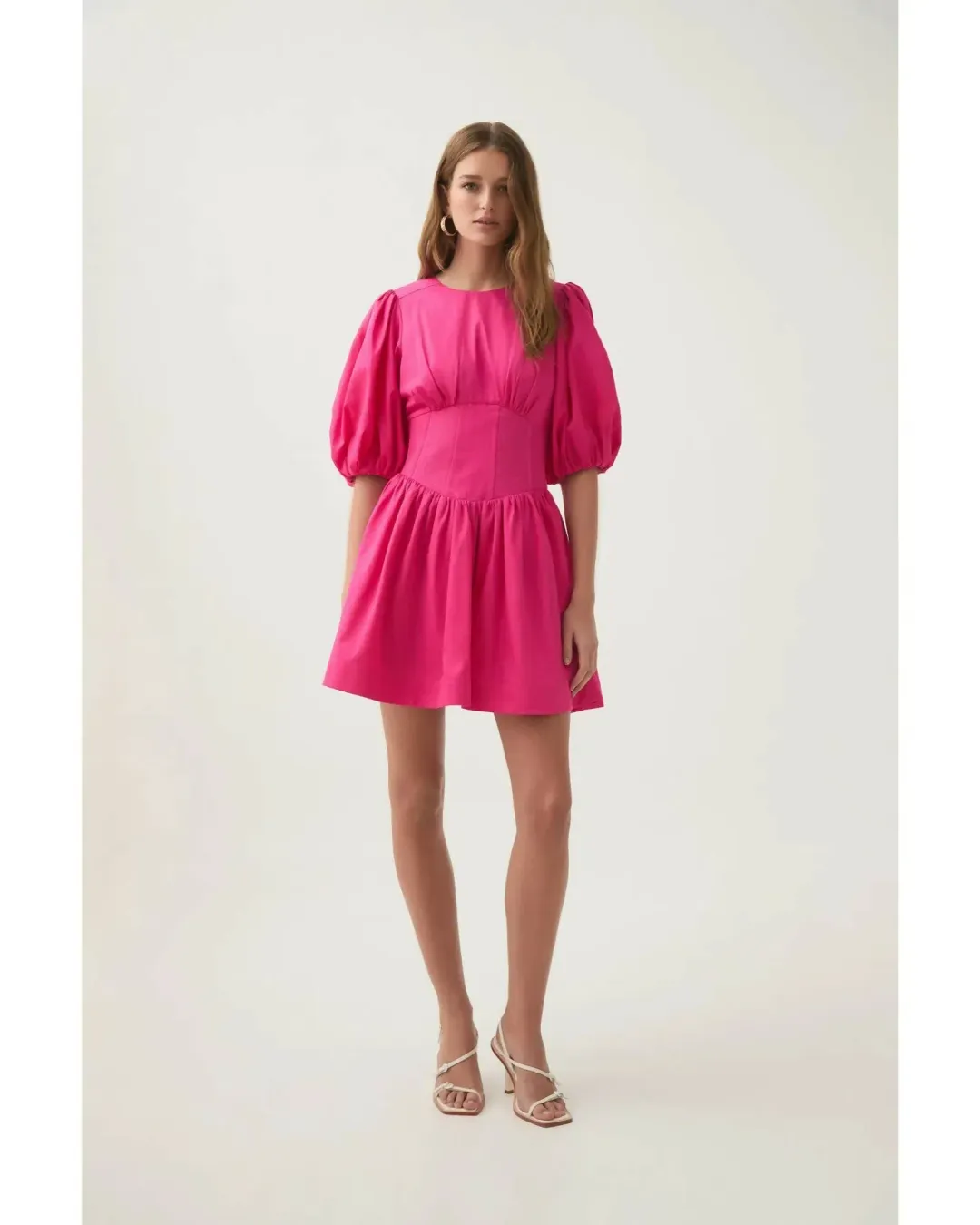 Aje Billie Corded Mini Dress Pink Size 10 for rent on The Volte - main image
