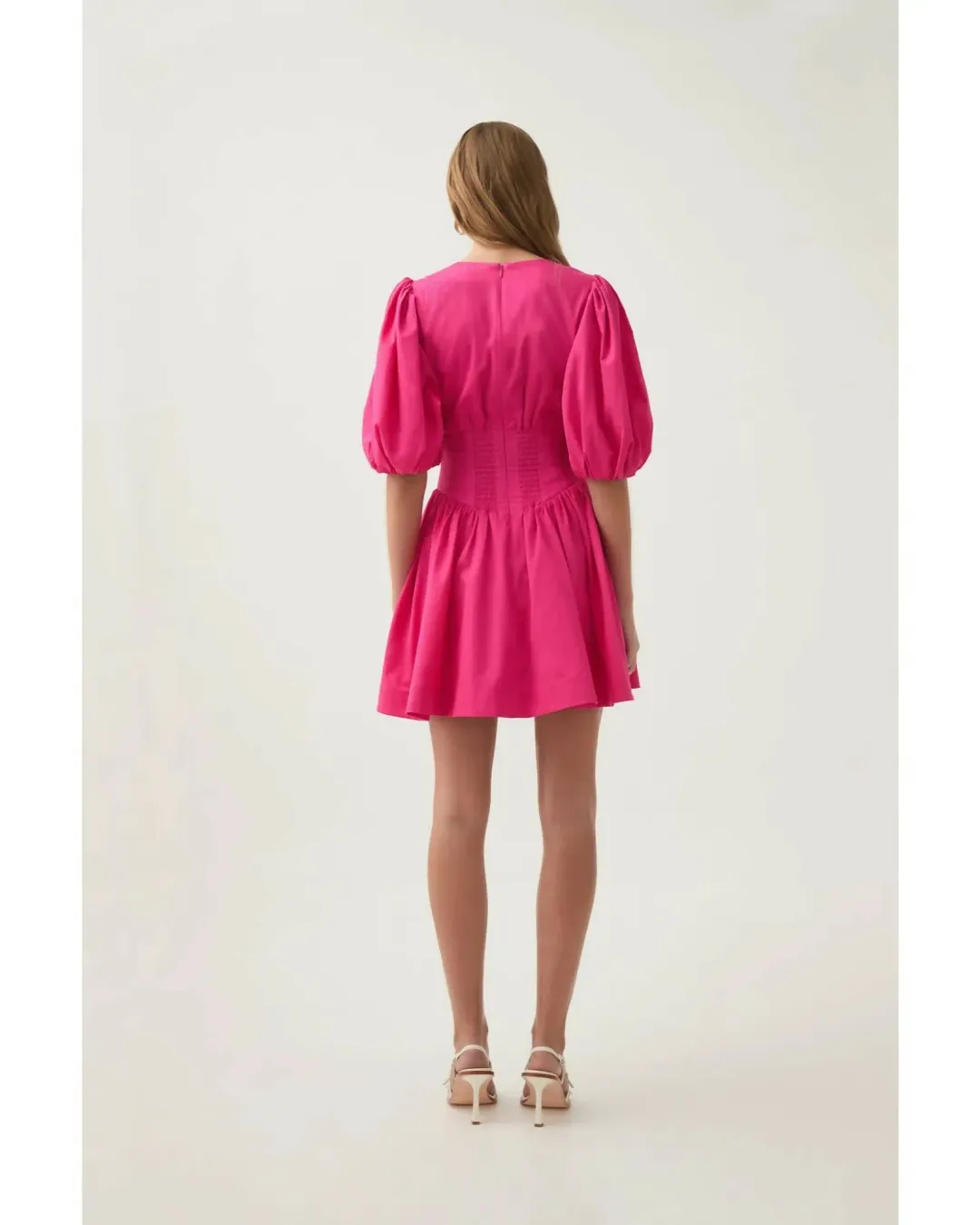 Aje Billie Corded Mini Dress Pink Size 10 for rent on The Volte - main image