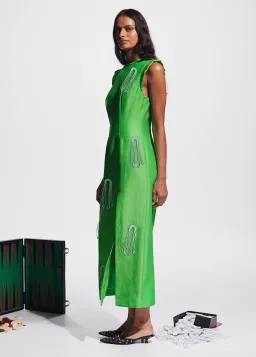 Alemais Dazzle Midi Dress Green Size 10 for rent on The Volte - image 2