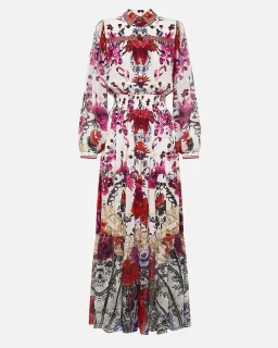 Camilla Button Through Tiered Maxi Dress Reign of Roses Print Size XL / AU 16 for rent on The Volte - image 7