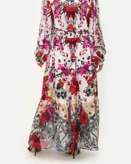 Camilla Button Through Tiered Maxi Dress Reign of Roses Print Size XL / AU 16 for rent on The Volte - image 6