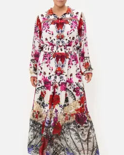 Camilla Button Through Tiered Maxi Dress Reign of Roses Print Size XL / AU 16 for rent on The Volte - image 3