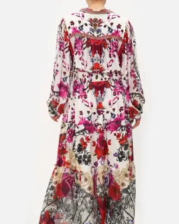 Camilla Button Through Tiered Maxi Dress Reign of Roses Print Size XL / AU 16 for rent on The Volte - image 5