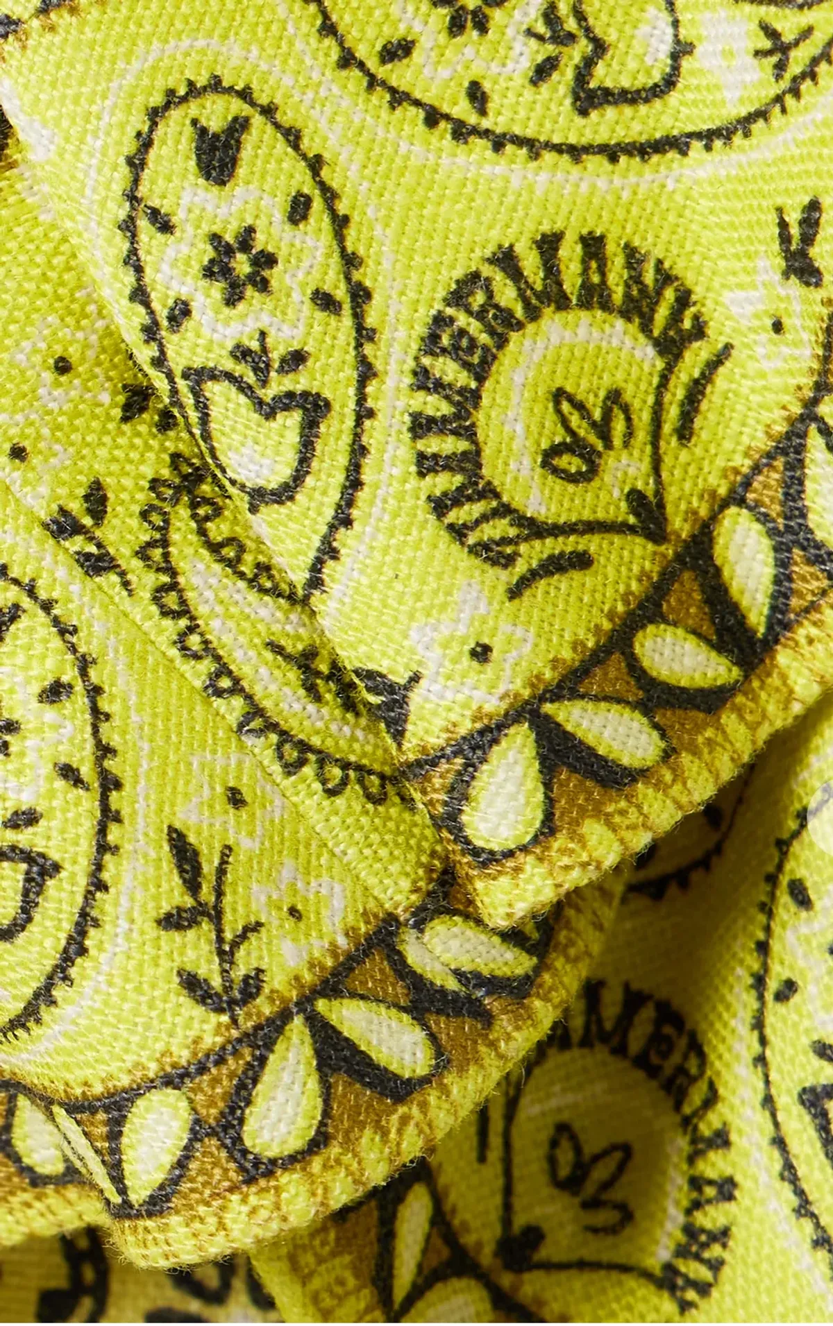 Zimmermann Matchmaker Cutout Ruffle Mini Dress Paisley Pattern Yellow Bandana Size 3 / AU 14 - Image 3