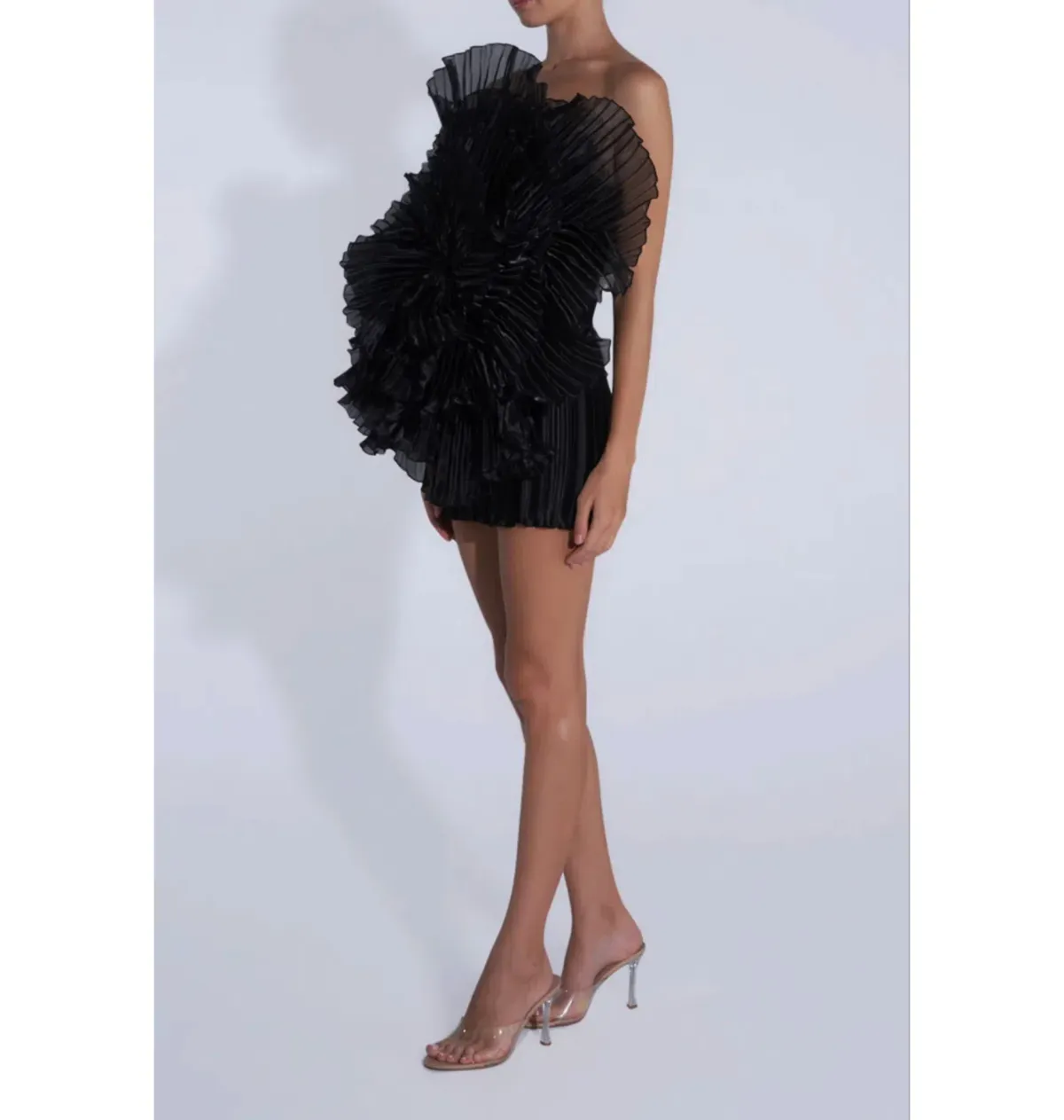 L'idee Fleur Mini Dress Noir Black Size AU 8 - Image 3