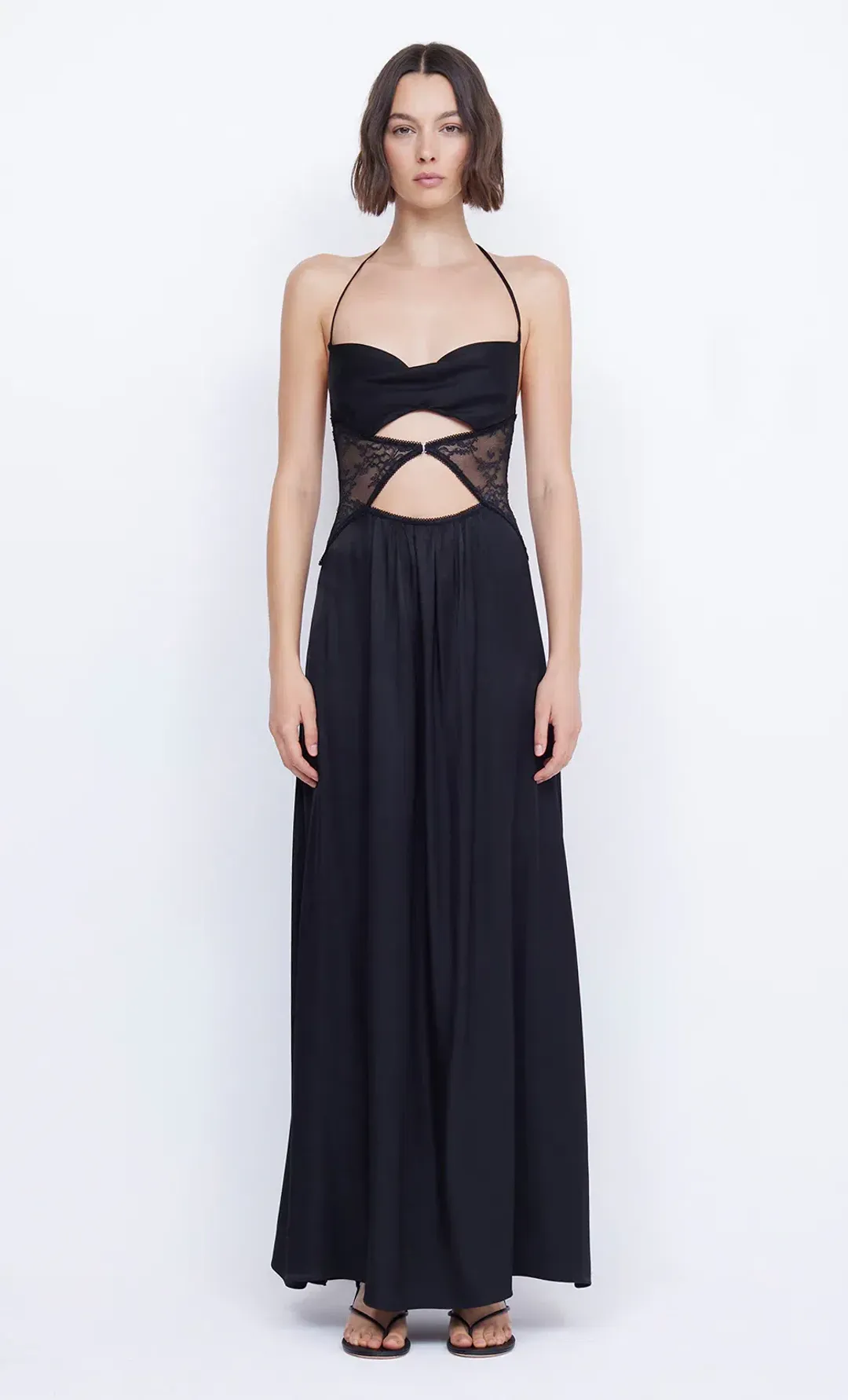 Bec and Bridge Santal Halter Maxi Dress Black Size 6 for rent on The Volte - main image