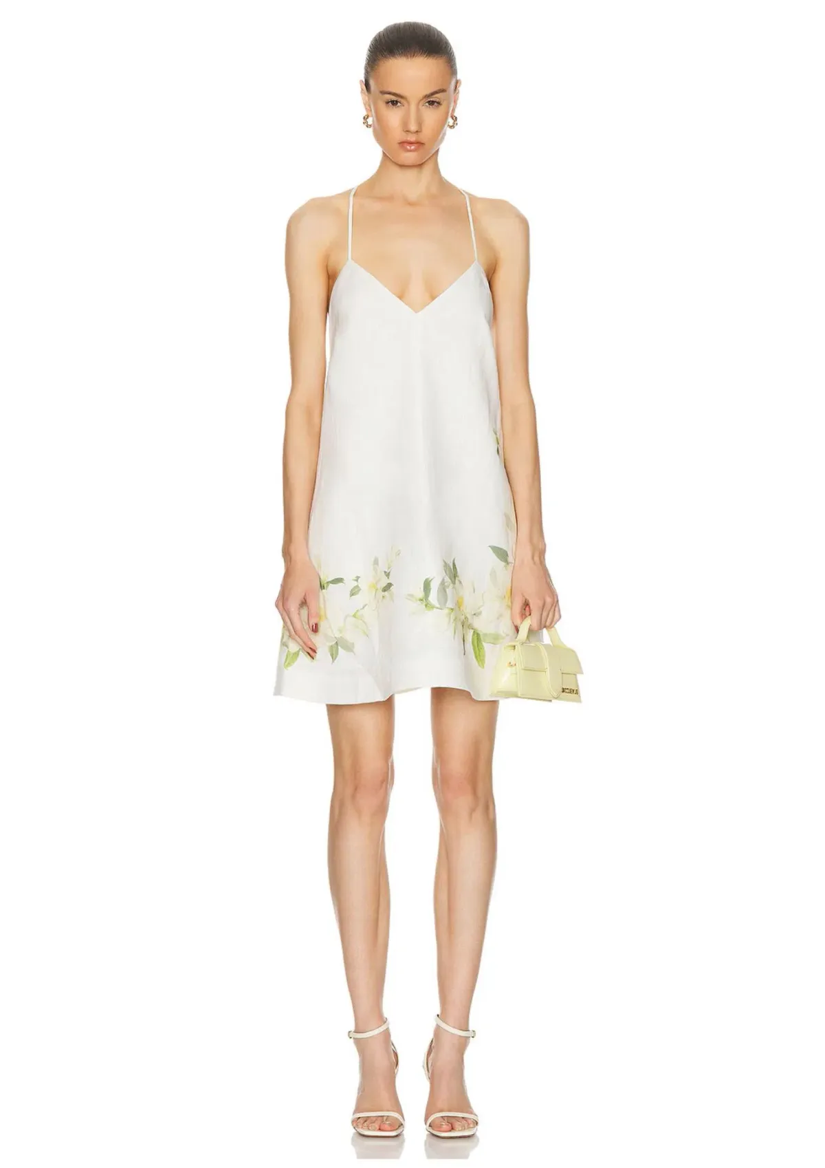 Zimmermann Harmony Swing Mini Dress Ivory Magnolia Size 0 / AU 8 for rent on The Volte - main image