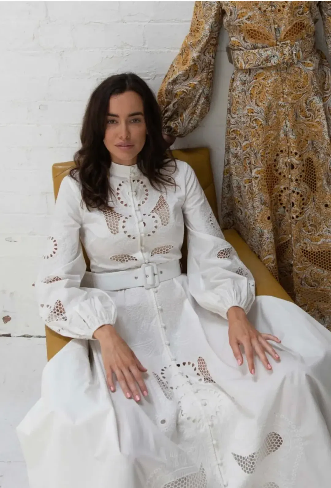 Ixiah Cosmos Maxi Dress White Size 6 for rent on The Volte - main image